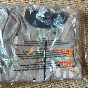 NWT Childrens Place Snow Much Fun with Mom full zip pajamas 2T